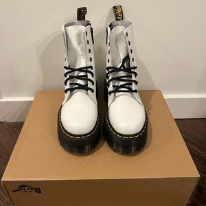Dr. Martens White Jadon Platform Boots